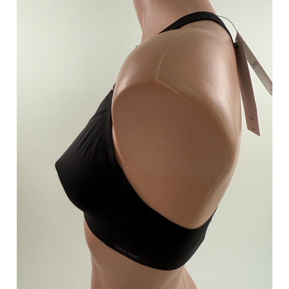 Calvin Klein Natural Fit Wireless Unlined Triangle Black Bra  Size M - Picture 3 of 16